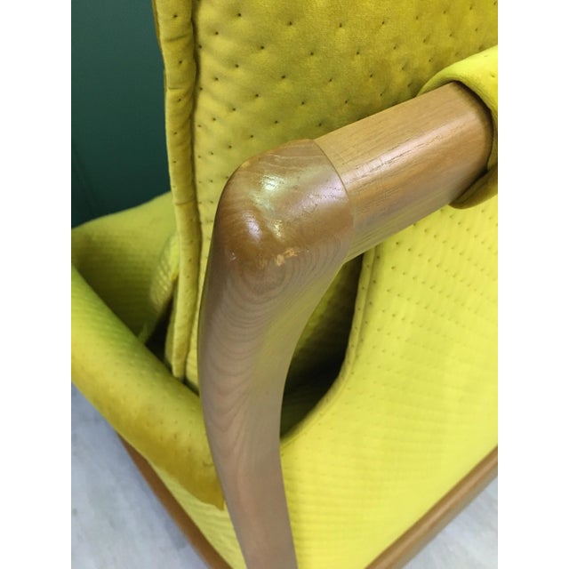Vintage Yellow Armchair from Cinitique For Sale - Image 12 of 16