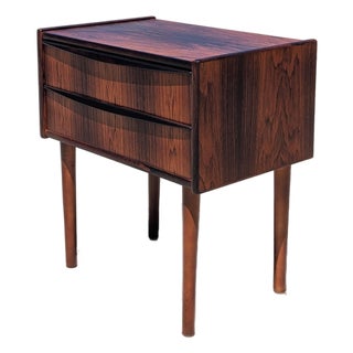 Danish Mid Century Modern Rosewood Nightstand/End Table, C1960s For Sale
