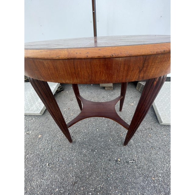 1920s Oval Table in Rosewood and Sycamore, 1925 For Sale - Image 5 of 14