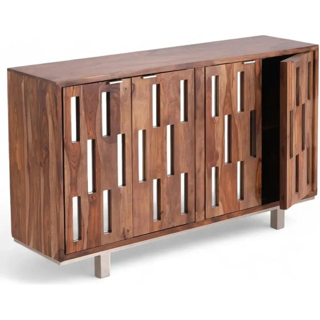 Contemporary Solandor Four Doors Wood Sideboard by Loomlan For Sale - Image 3 of 4