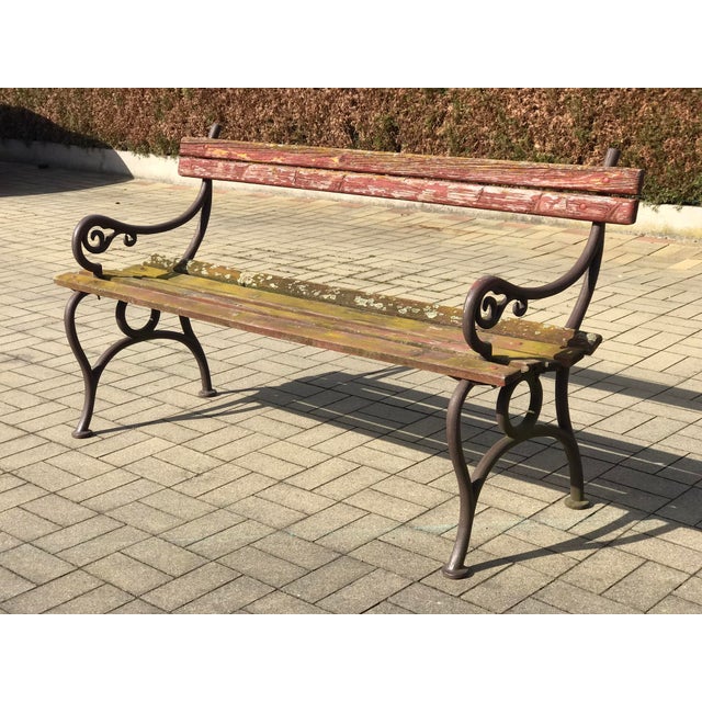 Vintage Garden Bench, 1970s For Sale - Image 6 of 6