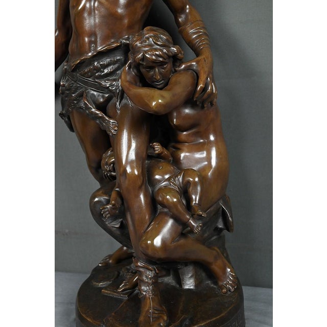 Boisseau, The Defense of the Hearth, Late 19th Century, Bronze For Sale - Image 10 of 18
