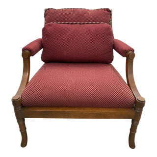 Late 20th Century Oversized Red Armchair For Sale