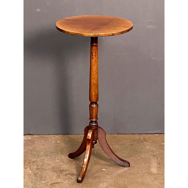 English English Wine or Cocktail Table of Mahogany (Dia 13 3/4) For Sale - Image 3 of 8
