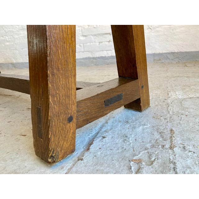 Italian Oak Bench, 1940s For Sale - Image 13 of 14