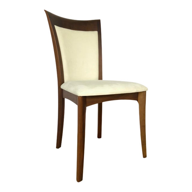 Copeland Co. Modern Ivory Suede Morgan Chair For Sale