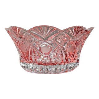 Cut Crystal Bowl by Klein Michel for Baccarat, 1950s For Sale