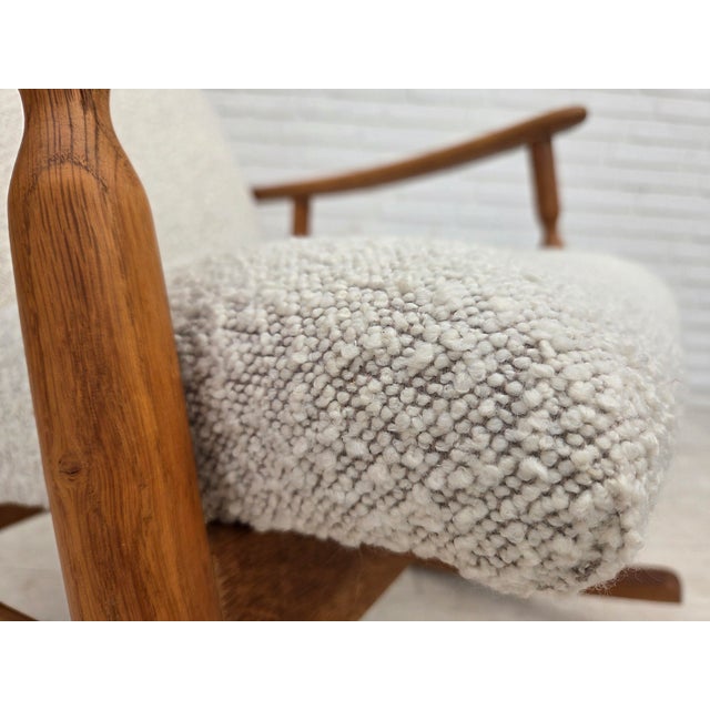 1970s Vintage Scandinavian High-Backed Rocking Chair, 1970s For Sale - Image 5 of 18