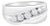 Diagonal Five Stone Diamond Wedding Band 1.50cttw 14k White Gold, Size 8 For Sale