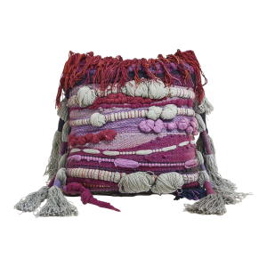 Monumental Romeo Reyna Textile Art Tapestry Pillow, 1960