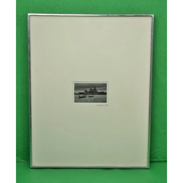 "Santa Maria Della Salute" Framed B&W Photo C1987 For Sale - Image 4 of 4