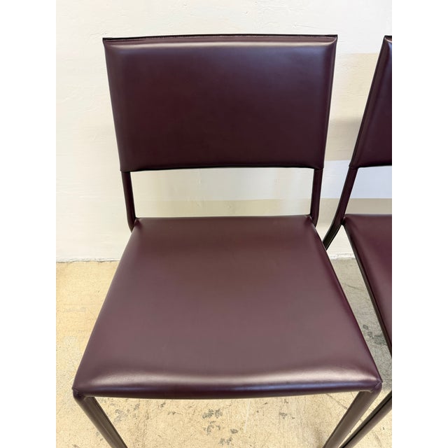 Leather Wrapped Dining Chairs by Frag, Italy 2000s - Set of Four For Sale - Image 11 of 18