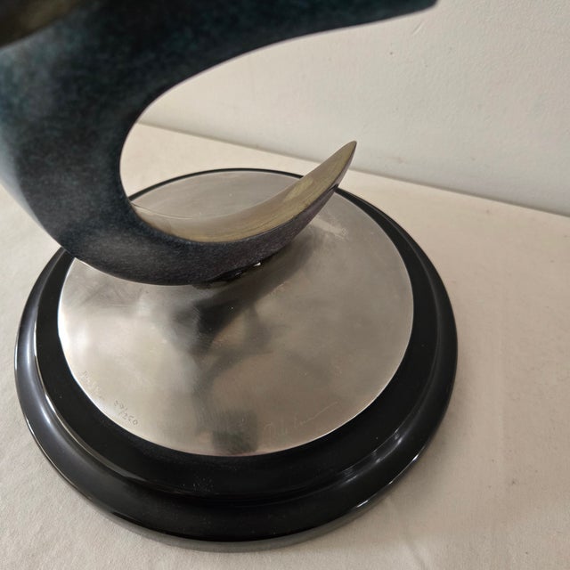 Dale J Evers Centerpiece Dolphin Sculpture Sky Dance II Signed and Numbered 29/250 For Sale - Image 6 of 16