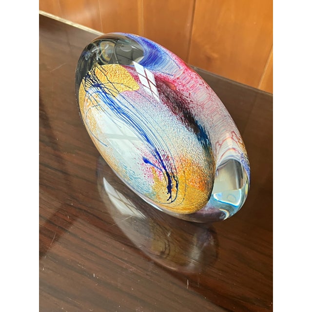 Large Abstract Ocular Glass Sculpture For Sale - Image 4 of 15