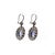Metal 4.47 Carat Round Brilliant Cut Diamond Blue Sapphire Gold Earrings, Pair For Sale - Image 7 of 9