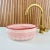Moroccan Ceramic Handmade Moroccan Pink Ceramic Sink for Bathroom For Sale - Image 3 of 8