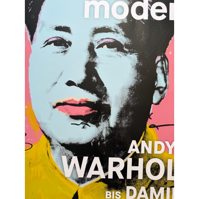 Yellow Andy Warhol (1928–1987), Mao Tse Tung (Detail), Albertina Museum Vienna, 2023, Original Exhibition Poster For Sale - Image 8 of 9