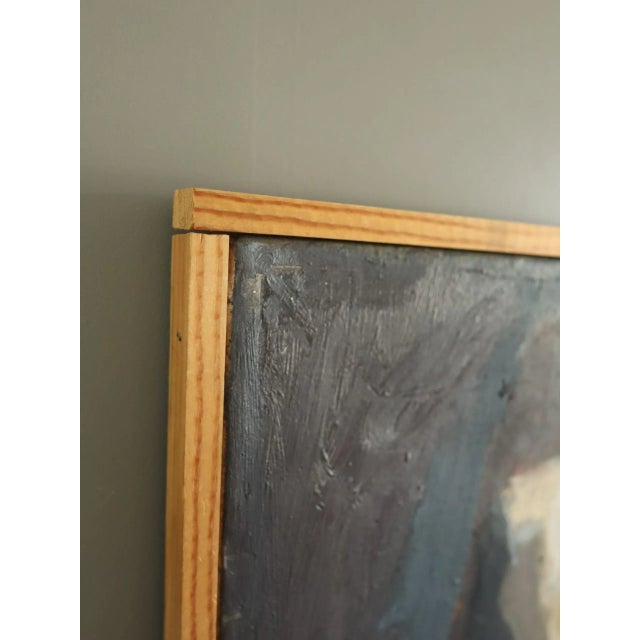 1970s 1978 Modernist 'Maris' Vintage Original Figurative Portrait Oil Painting, Framed For Sale - Image 5 of 11