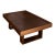 Custom Walnut Solid Wood Coffee Table With Sliding Top & Hidden Storage For Sale