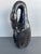 This is rare very large Shona sculpture of a resting bird carved out of mottled black serpentine or springstone. The piece...