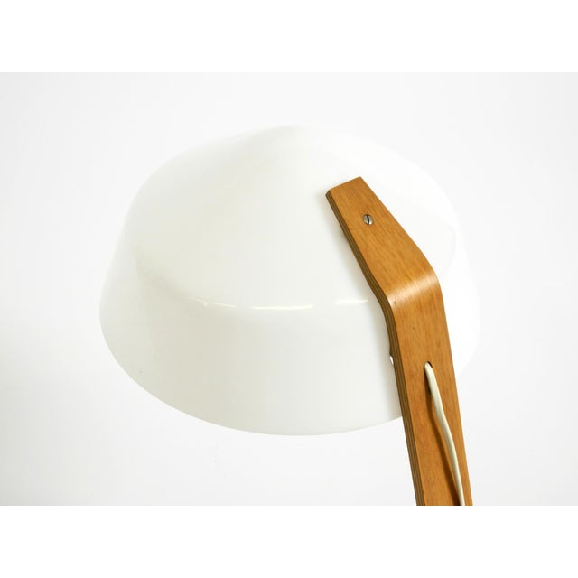 Vintage Space Age Plywood Table Lamp with Plastic Shade from Temde Leuchten, 1960s For Sale - Image 14 of 18