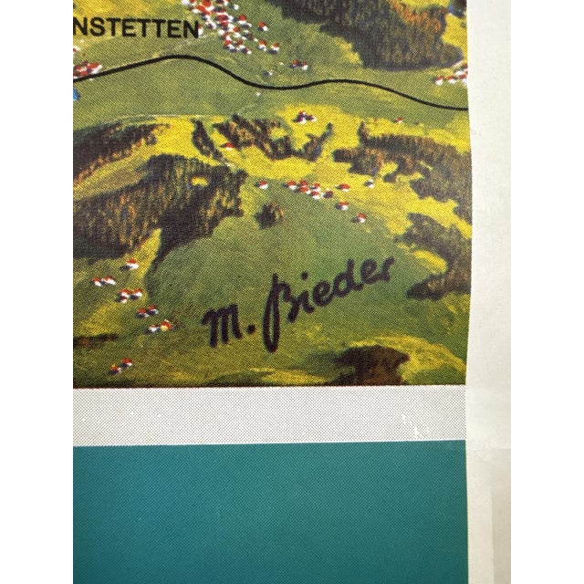 Lake Zurich Travel Poster by M. Bieder, 1978 For Sale - Image 4 of 10