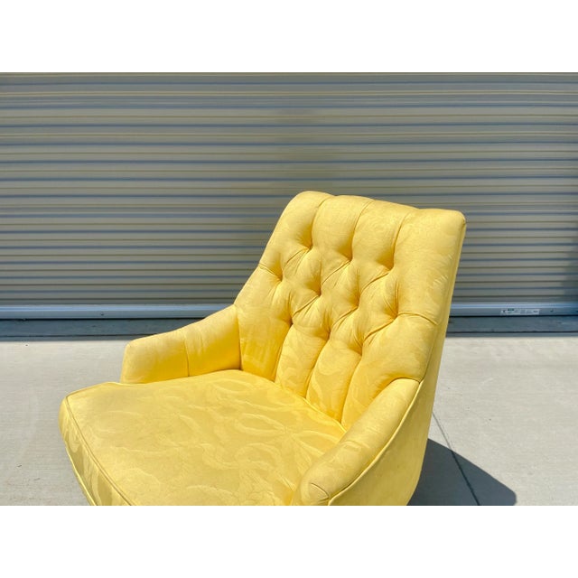 Mid-Century Tufted Walnut Lounge Chairs Styled After Monteverdi Young- A Pair For Sale - Image 10 of 13
