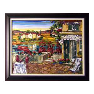 Maya Eventov Untitled Oil Canvas With Beautiful Custom Frame Me121506-20