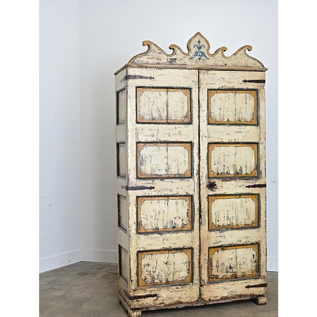 Spanish 18th Century Polychrome Painted Cabinet For Sale - Image 11 of 11