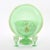 A magnificent antique French green opaline Baccarat crystal punch bowl service dating to the mid-to-late 19th century,...