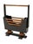 Wood Vintage Art Deco Magazine Rack in Black Lacquered Beech, 1930s For Sale - Image 7 of 7
