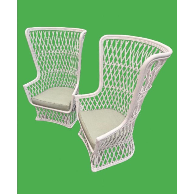 1970s Rattan & Bamboo Peacock Style Chairs From Disney Polynesian Hotel - A Pair For Sale In Miami - Image 6 of 11