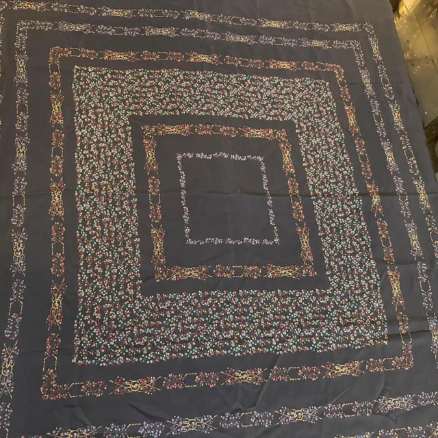 1990s Baroque Symmetrical Pattern Chocolate Brown Silk Scarf by Stefano Ricci For Sale - Image 9 of 17