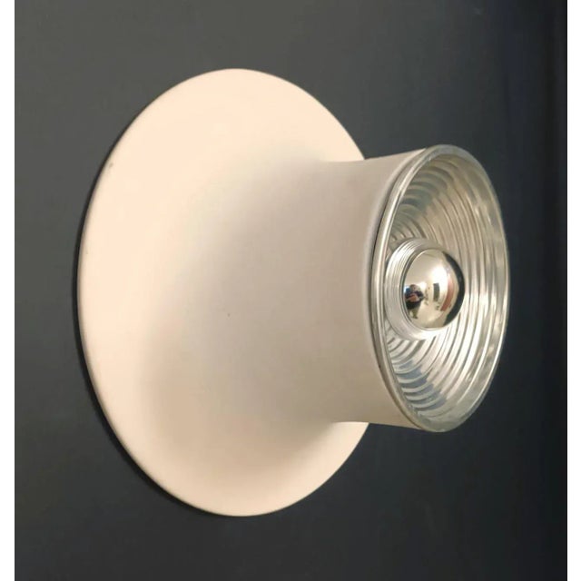 1960s Mid 20th Century Enameled Aluminum Sconces - a Pair For Sale - Image 5 of 13