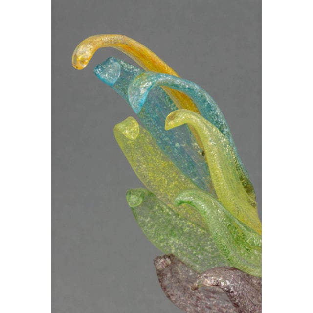 Glass Murano Art Glass Pheasant Sculpture For Sale - Image 7 of 9