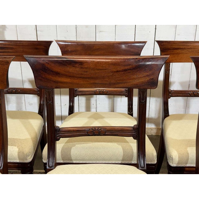 Vintage English Armchairs and Side Chairs in Mahogany, 1950s, Set of 8 For Sale - Image 9 of 18