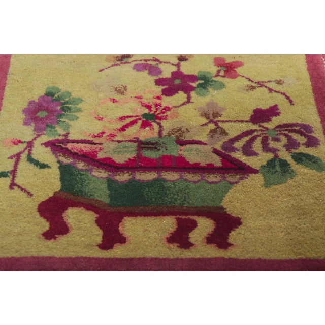 Early 20th Century Antique Tibetan Meditation Mat, 01'05 X 01'06 For Sale - Image 4 of 10