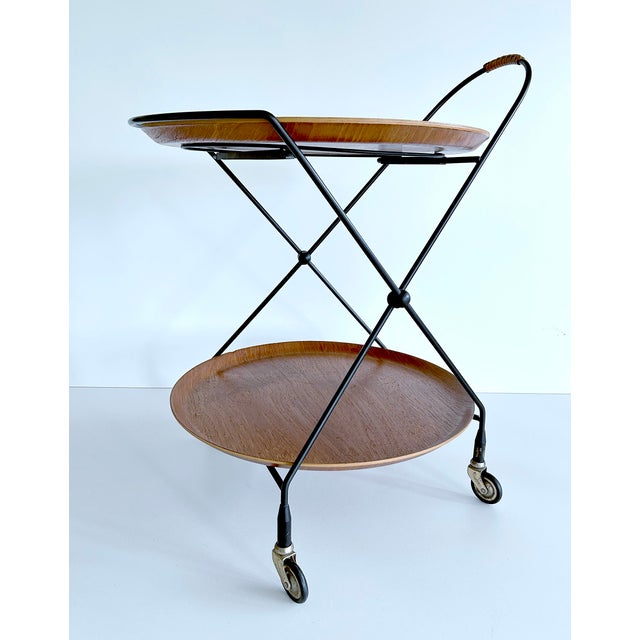 Wood Vintage Scandinavian Cart, 1960s For Sale - Image 7 of 14
