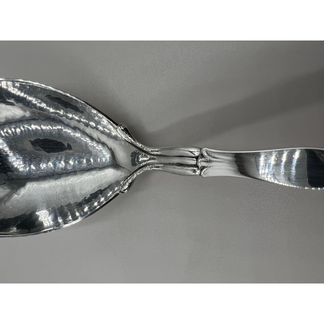 Georg Jensen Sterling Silver Ornamental Serving Spoon #141 For Sale - Image 12 of 12