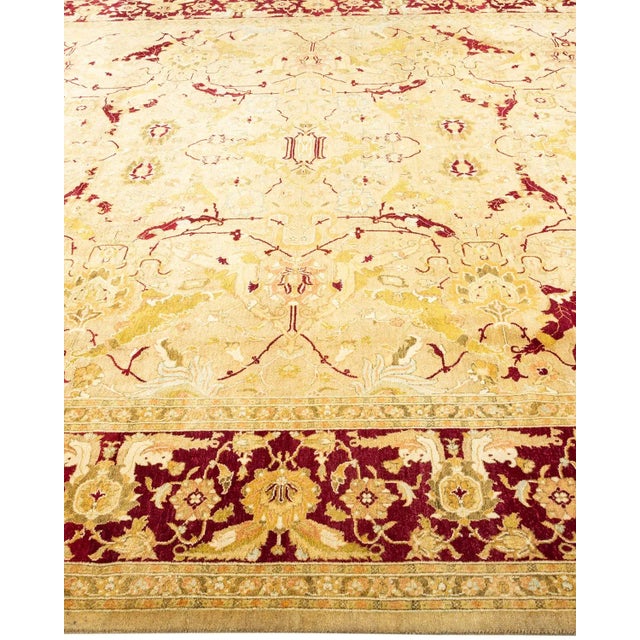 Solo Rugs Mogul, One-of-a-Kind Hand-Knotted Area Rug in Yellow, 8' 3" x 10' 4" For Sale - Image 4 of 8