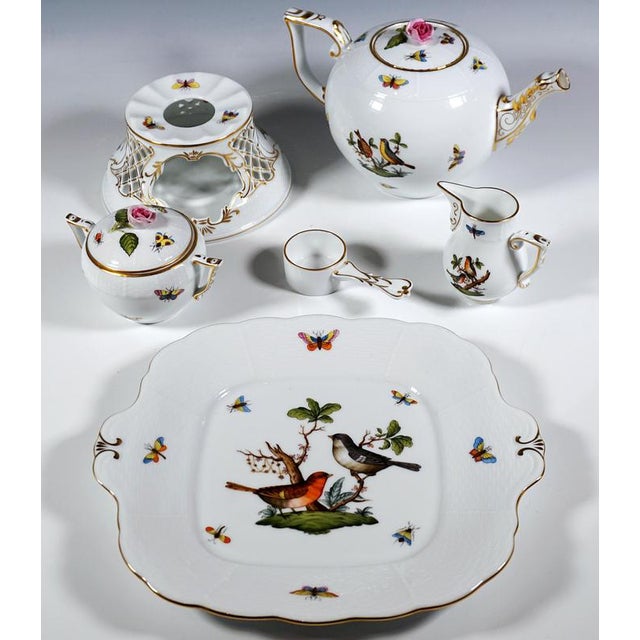 Rothschild Oiseaux Tea and Dessert Set for Six Persons from Herend, Set of 23 For Sale - Image 4 of 9