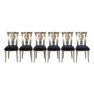 Vintage Design Institute of America (Dia) Chrome Dining Chairs – Set of 6 For Sale