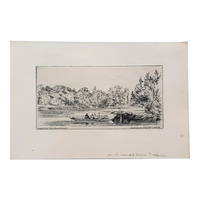 Landscape - Original Etching on Paper by Arthur Evershed - 1876 1876 For Sale