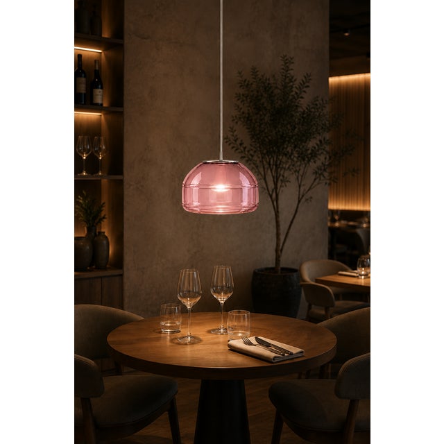 Amethyst Blown Glass Pendant Light by Artem Zakharchenko-Halytskyi For Sale - Image 4 of 5