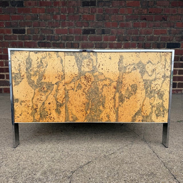 Mid 20th Century Adrian Pearsall Chrome & Cork Loveseat Sofa for Craft Associates (2 of 2) For Sale - Image 5 of 12
