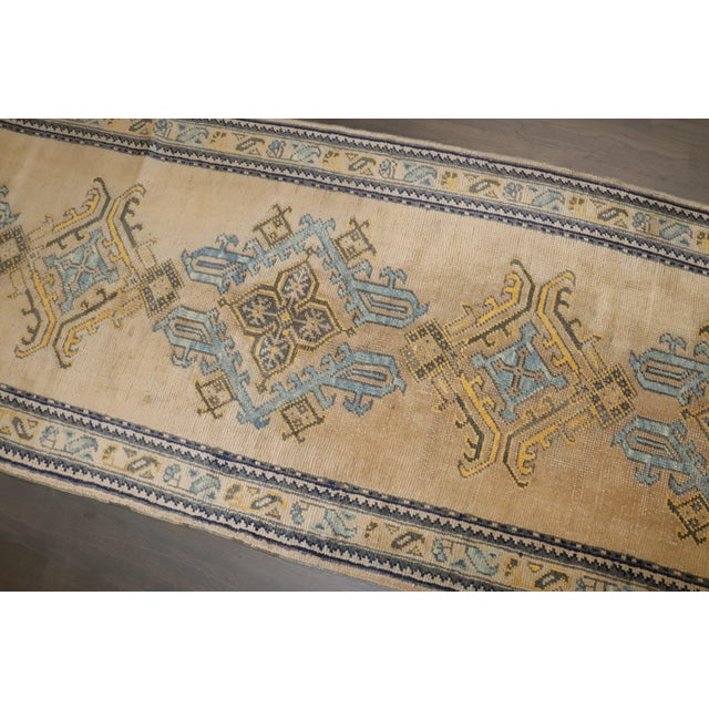 Antique Zabihi Collection Long Turkish Oushak Runner - 3'2" x 17'5" For Sale - Image 11 of 11