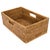 Boho Chic Artifacts Rattan Rectangular Shelf Basket with Side Handles in Honey Brown - 16" For Sale - Image 3 of 8