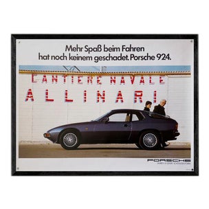 Porsche 924 More Fun While Driving Original Porsche Poster, 1979 For Sale