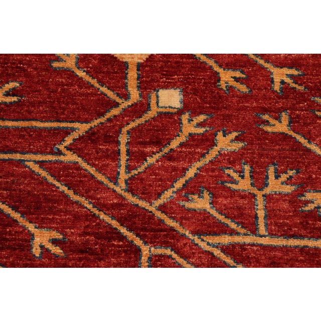 Textile Shabby Chic Tribal Super Kazak Red/Blue Wool Rug - 6'10'' X 9'6'' For Sale - Image 7 of 10