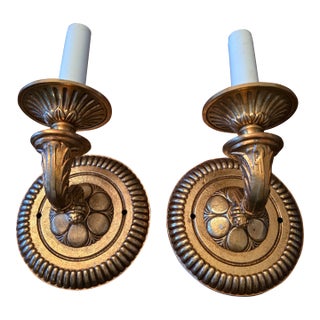 Vintage Mid Century Modern Caldwell Style Pr Sconces For Sale